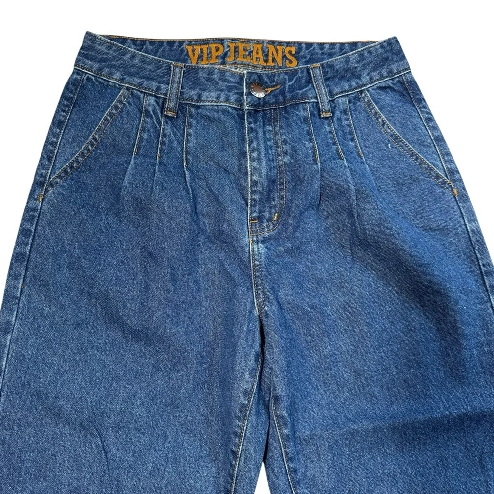 New VIP High Rise Pleated Raw Edge Jeans Size 5/6